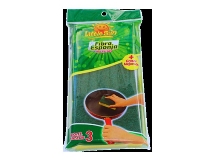 Fibra verde con esponja