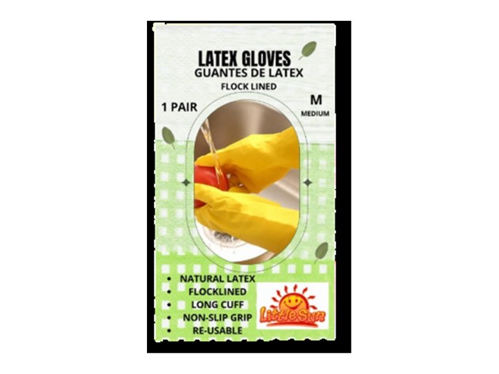 Guante de látex amarillo