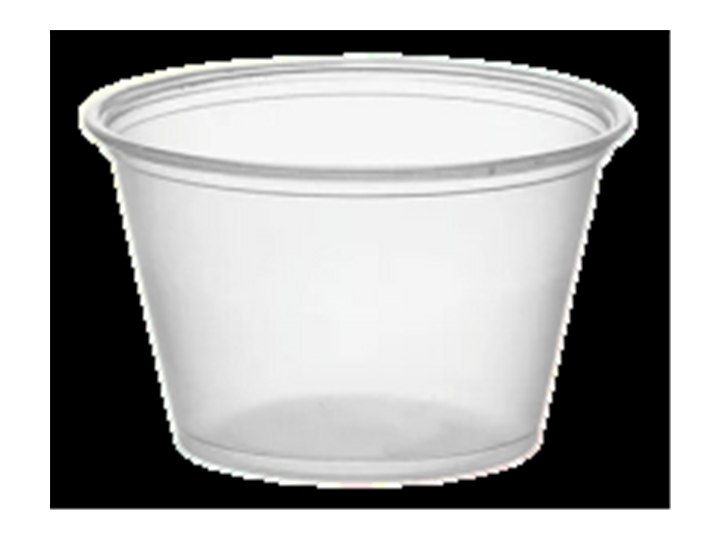 Tapa transparente para vaso porción